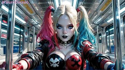 Cover for 'Harley Quinn’S Naughty Little Crime Spree (PARODY) ~ AI-Generated'